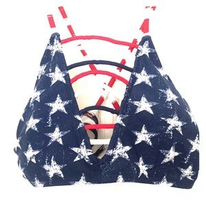 American flag swim top